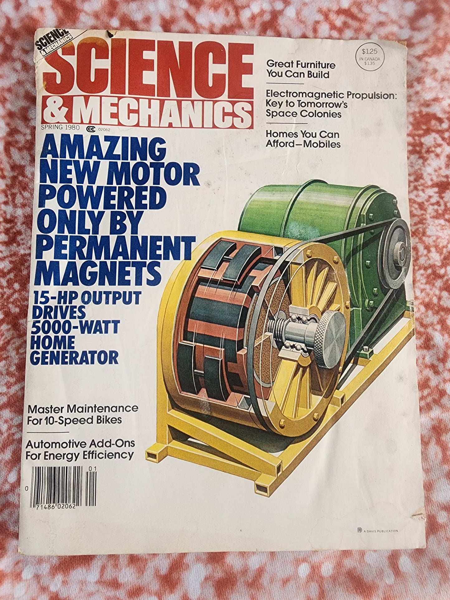 Science & Mechanics Spring 1980 Motor Powered only by permanent Magnets