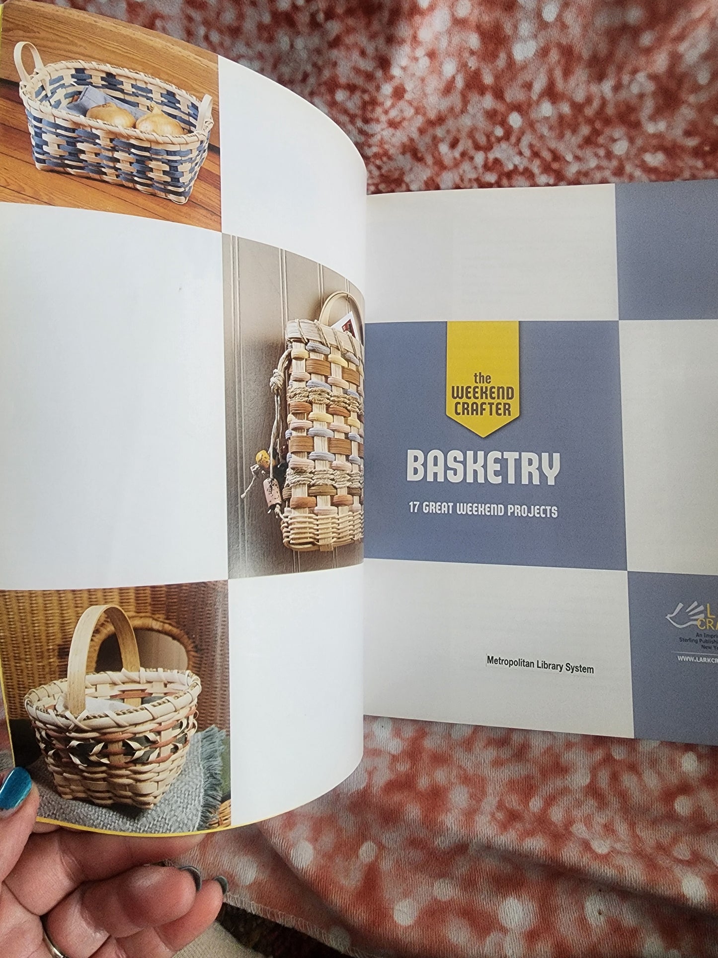 "Basketry: 17 Great Weekend Projects" by BJ Crawford. It is a crafting book