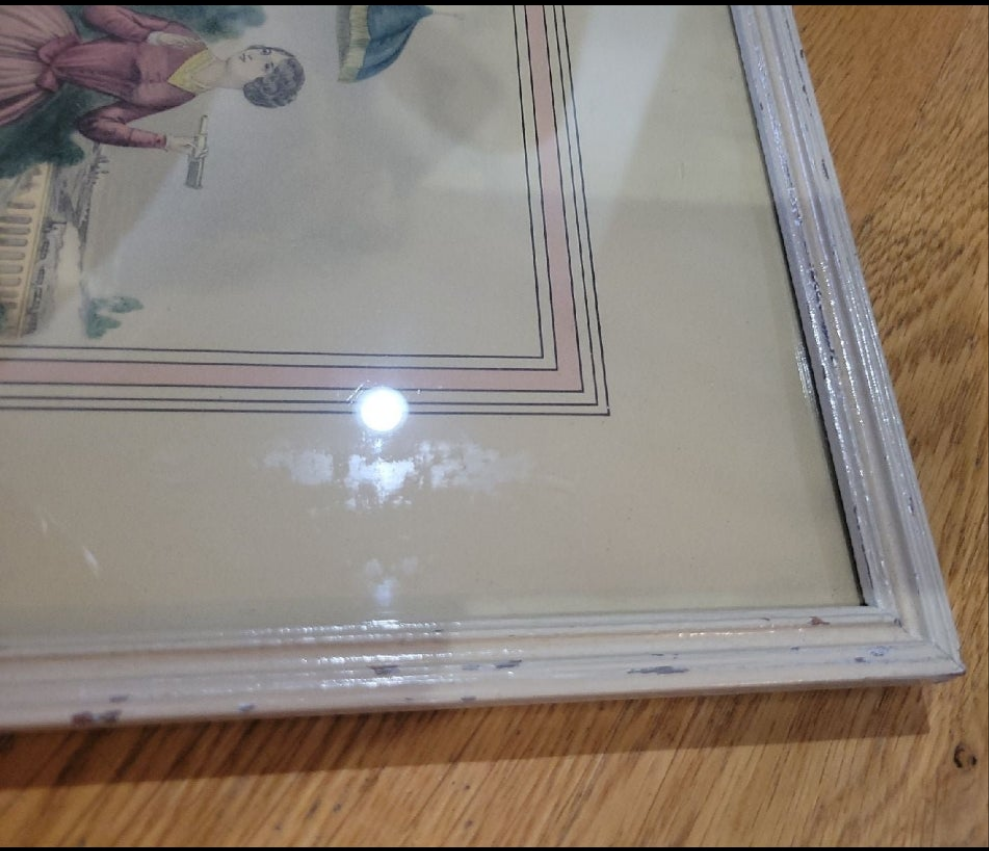 Antique Victorian fashion Print Picture French Paris 1851