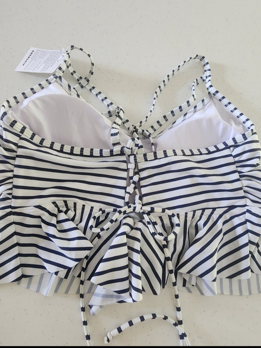 New COCOSHIP Women's Retro Boho Swimsuit Top size 14