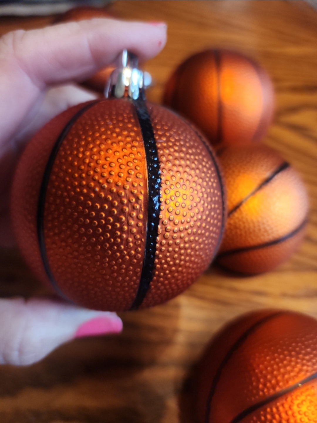 5 Christmas Basketball Ornaments for Boy's Room or Mancave