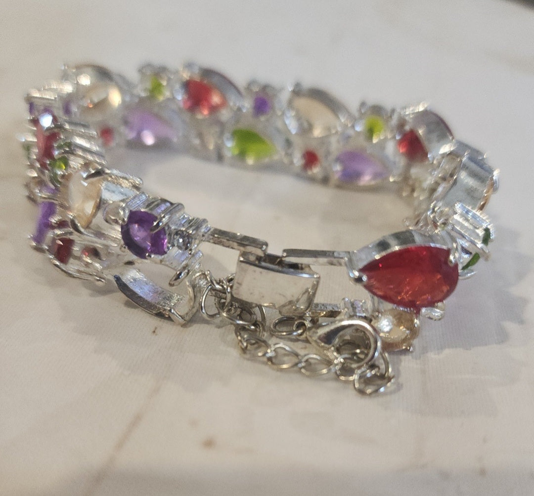 Colorful Bracelet Cubic Zirconia Tennis Bracelet