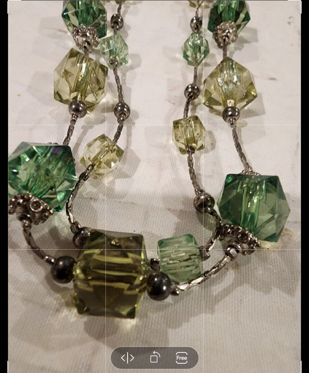 Necklace with Green Beads