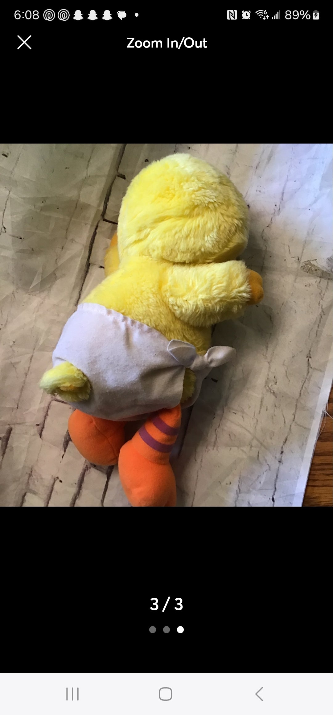 Baby Big Bird plush doll 12" is charming blast from the past! With Love you Diaper