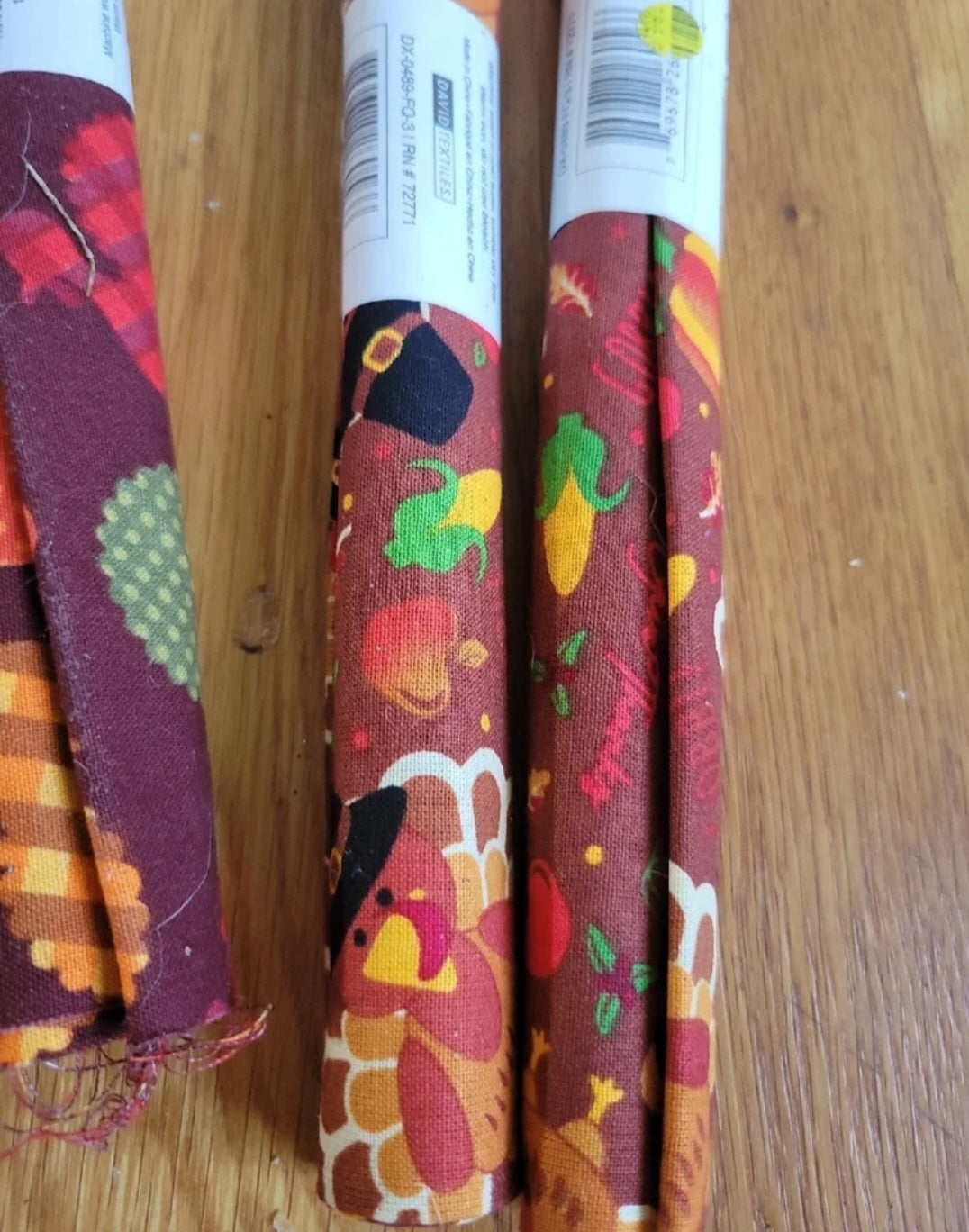 Fall Fat Quarters Thanksgiving Fabric 4 pack Turkey