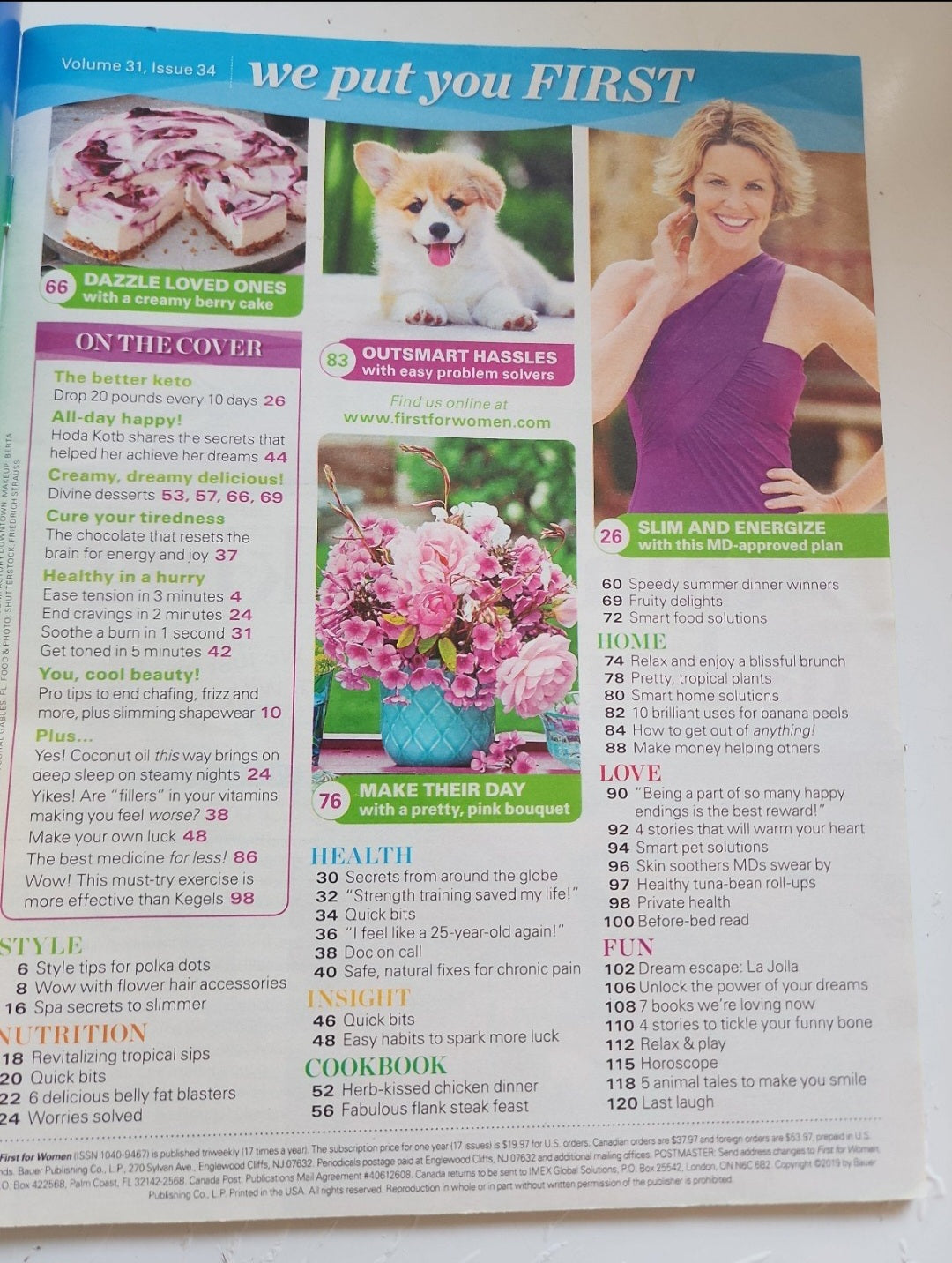 First for Women Magazine Aug 2019 The better Keto