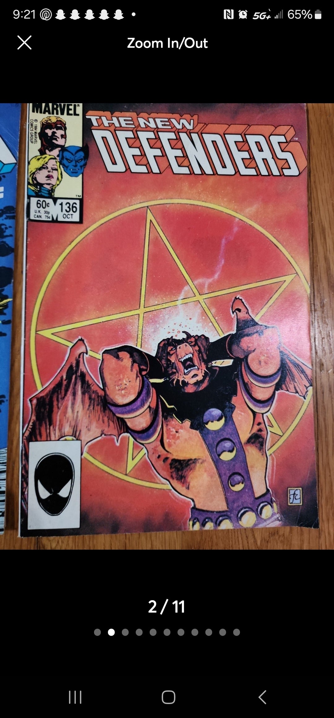 2 Marvel Comic Books Uncanny X-Men & 185 1984 New Defenders 136  1984