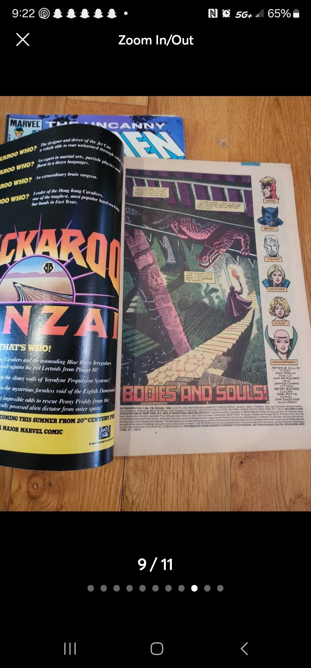 2 Marvel Comic Books Uncanny X-Men & 185 1984 New Defenders 136  1984