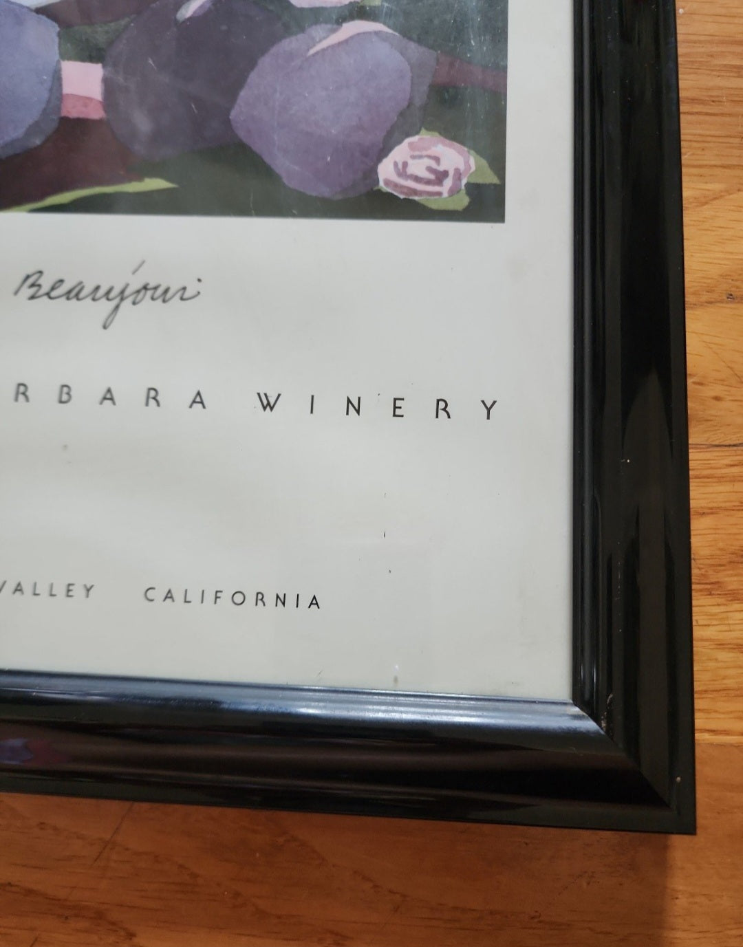 Framed Poster Beaujour Santa Barbara Winery Santa Ynez Valley California