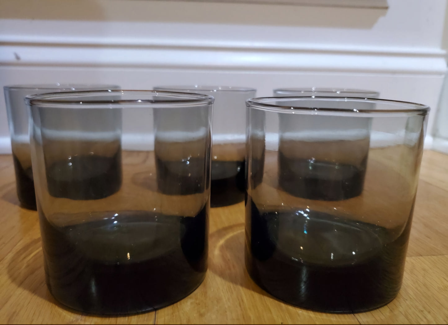 4 Smoky Short Cocktail Glasses