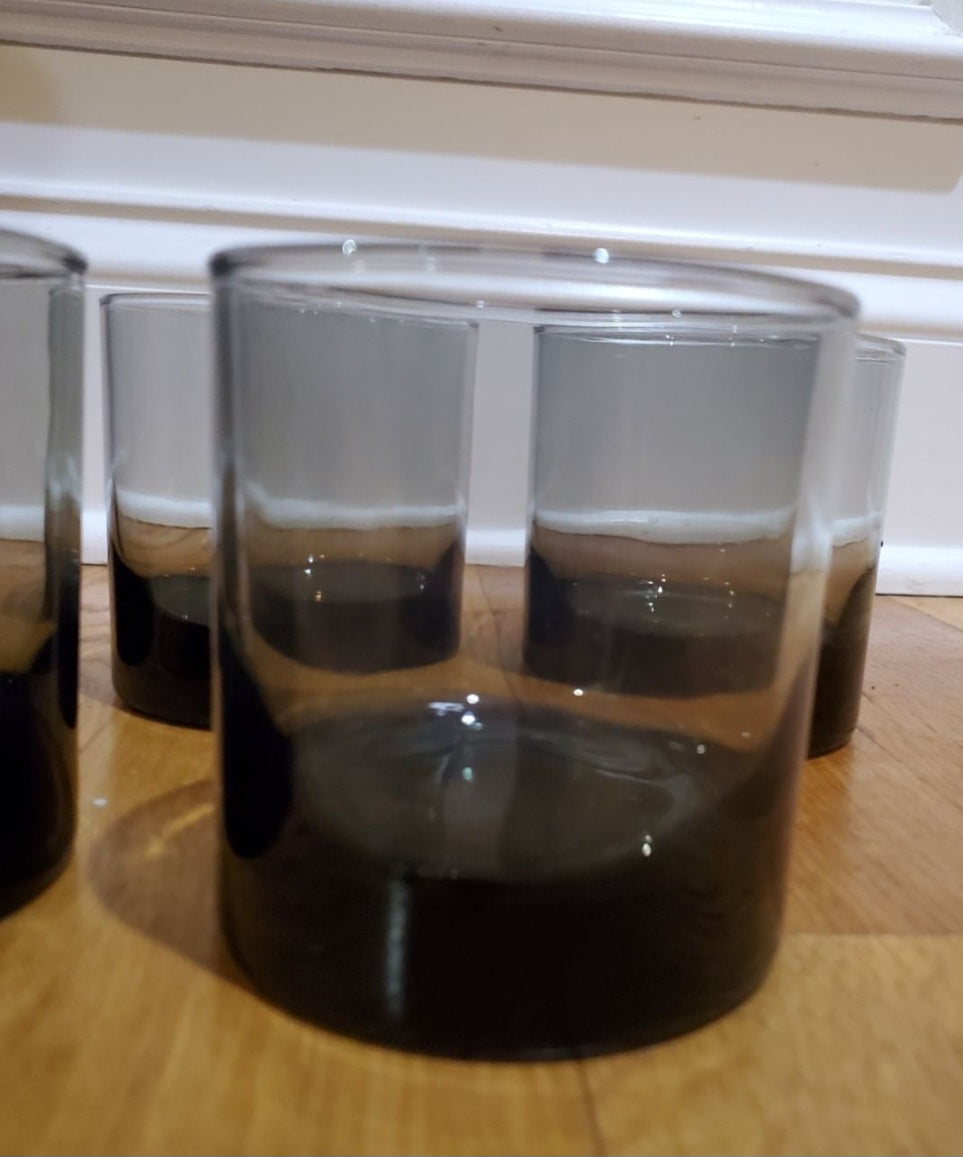 4 Smoky Short Cocktail Glasses