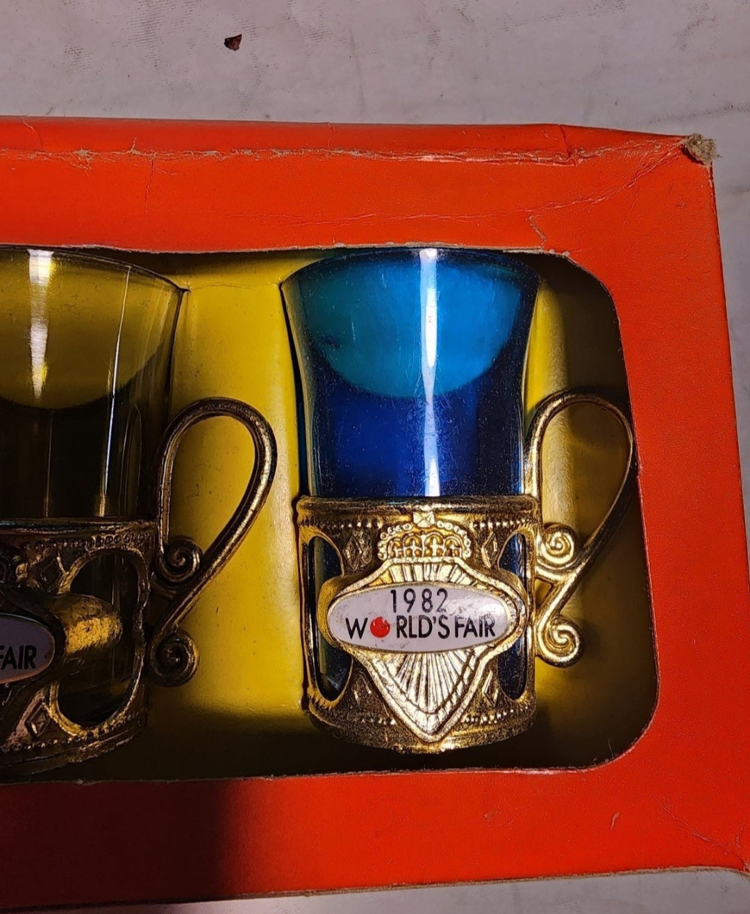 1982 World's Fair Plastic Shot Glasses from Knoxville Tennessee