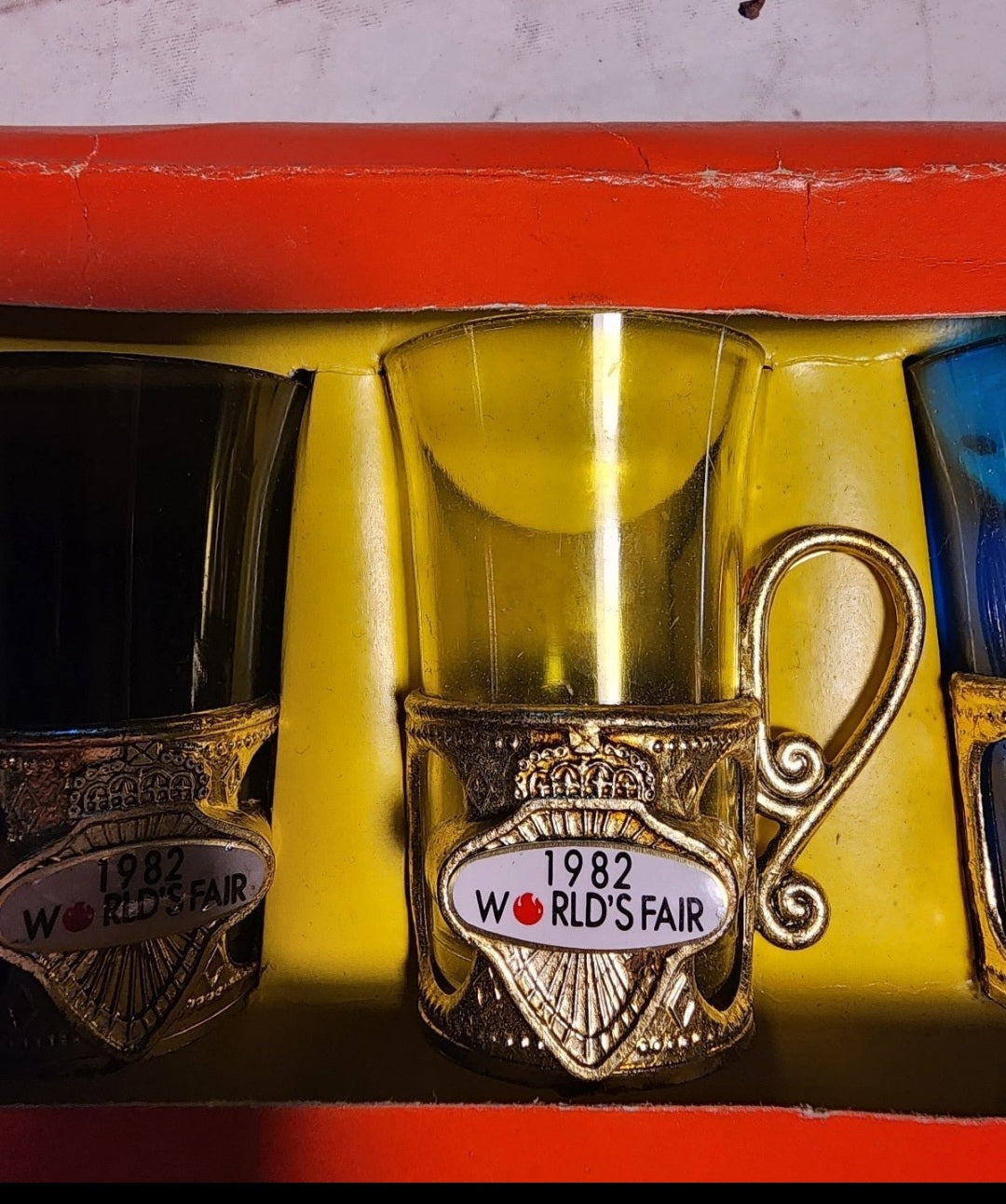 1982 World's Fair Plastic Shot Glasses from Knoxville Tennessee