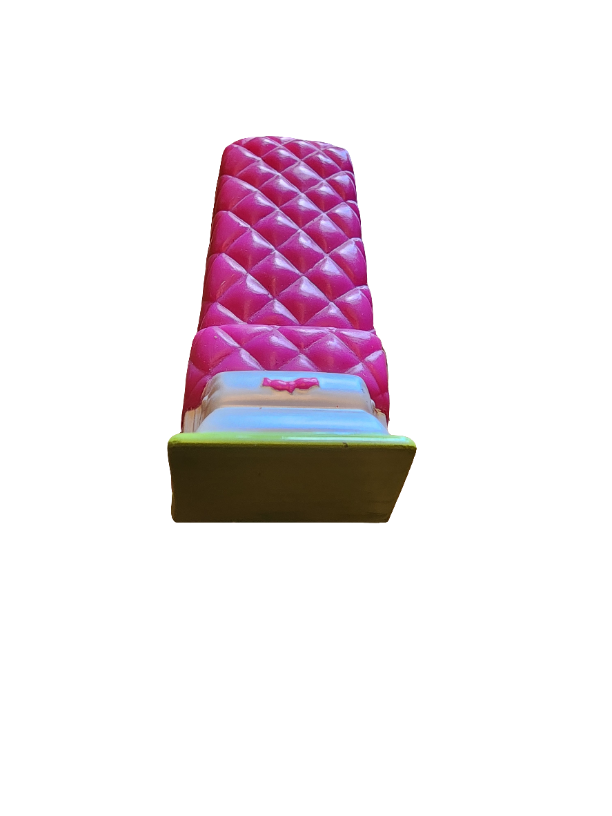 Vintage Polly Pocket doll Bed Relaxin Resort Rock n Roller Coaster Hotel 2004.