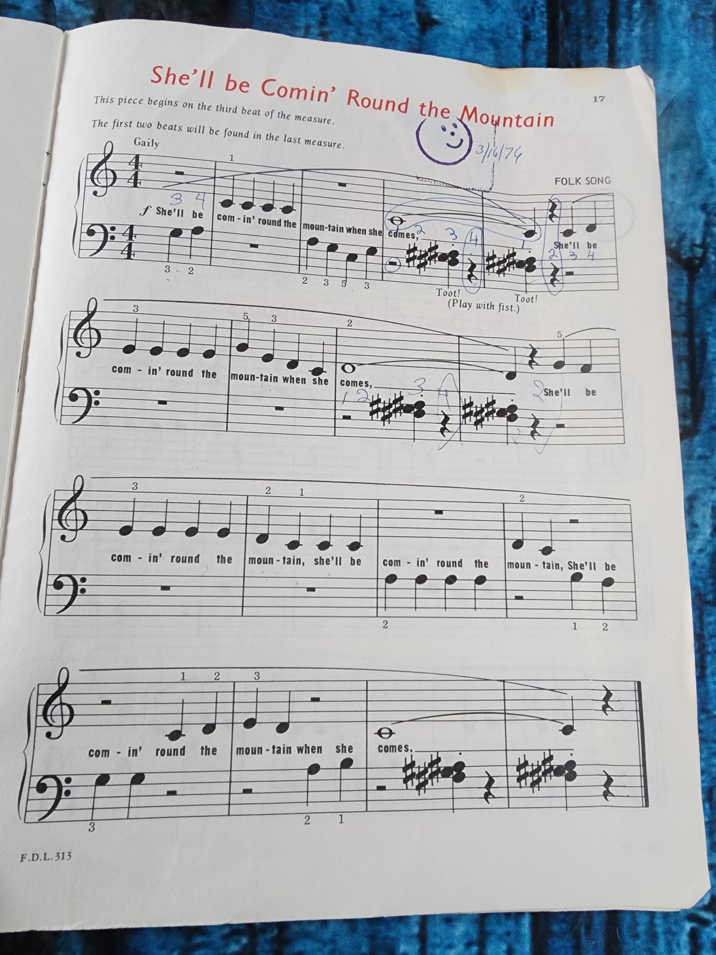 Piano Repertoire David Carr Glover Belwin Sheet Music Book Primer Level 1967