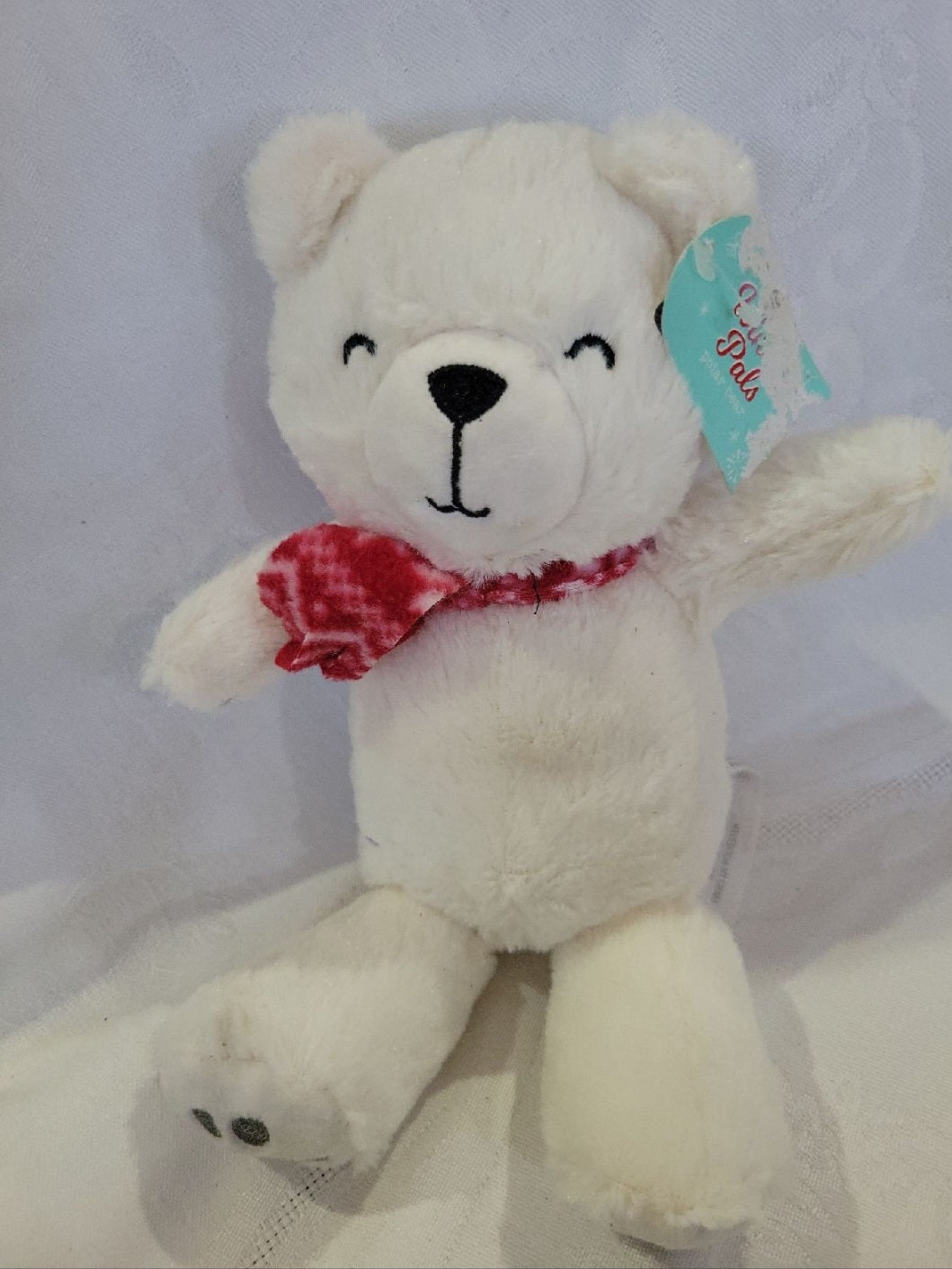 Winter Pals White Bear with red Scarf