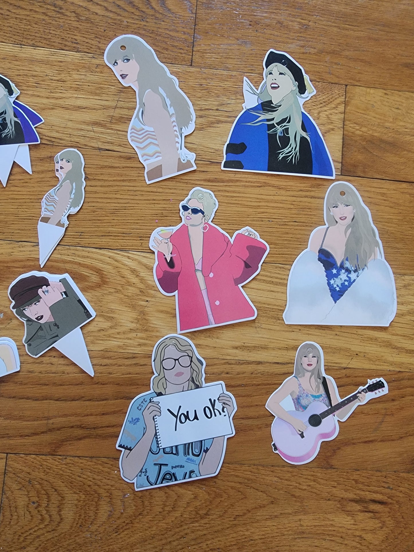 Taylor Swift 24 cupcake Toppers of Taylor & 6 4"-5" Taylor decorations