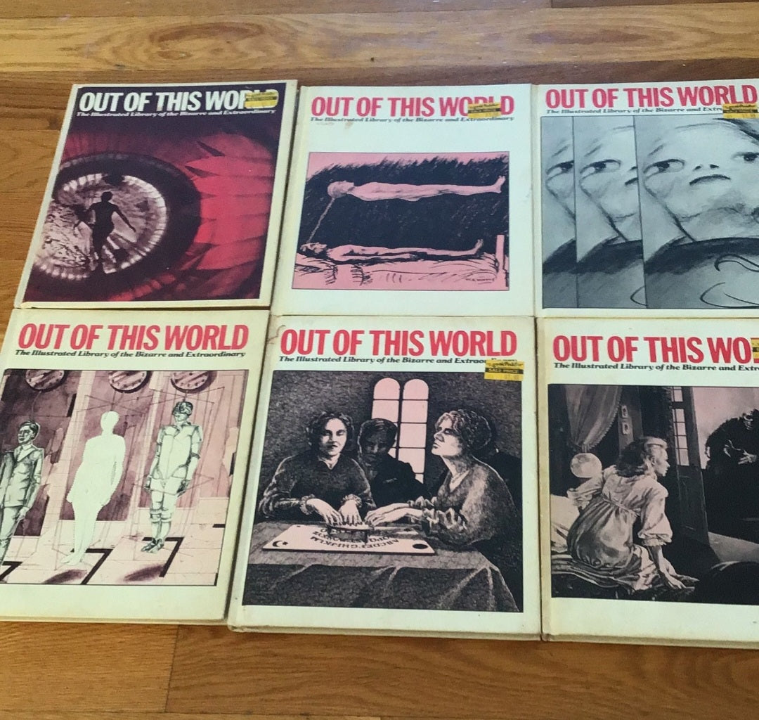 6 Out of this World Books date is 1976-1978 Library Of Bizarre & Extraordinary