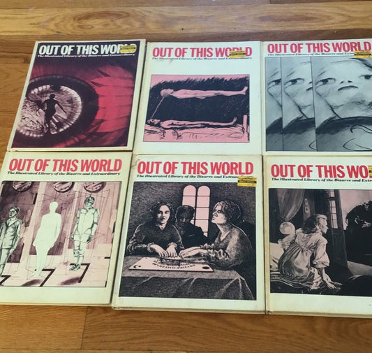 6 Out of this World Books date is 1976-1978 Library Of Bizarre & Extraordinary