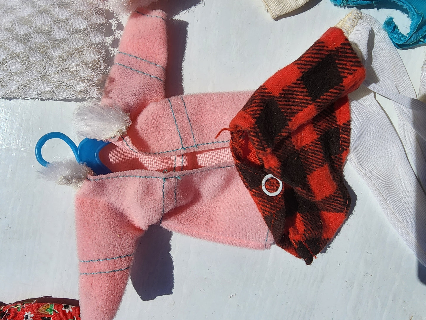 Small Vintage doll clothes aprox. 25 pieces with hangers