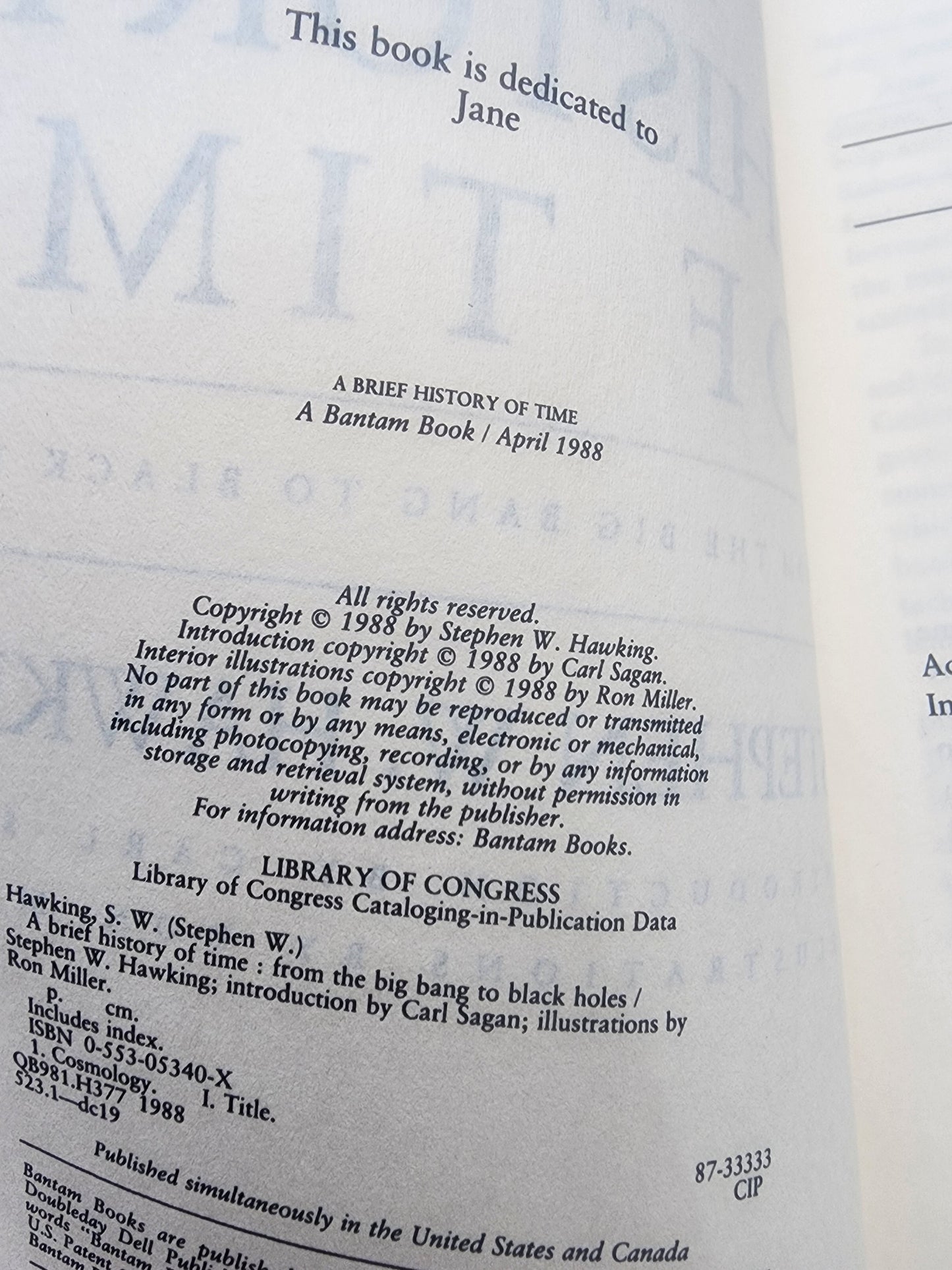 A Brief History Of Time : From The Big Bang To Black Holes by Stephen W. Hawking book