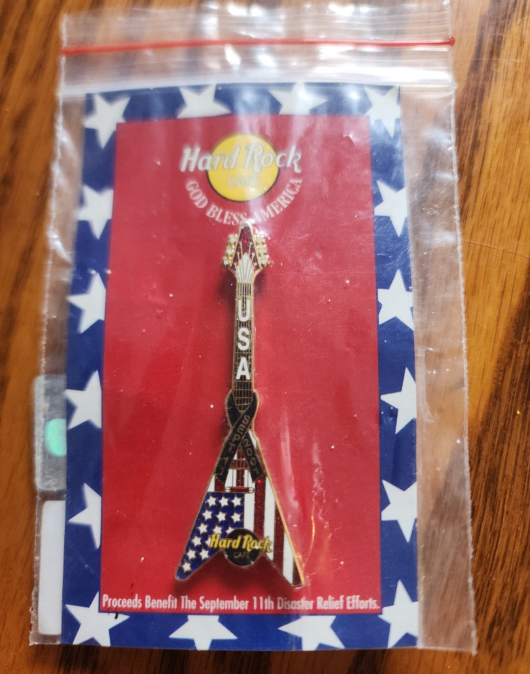 Hard Rock Cafe CHARITY FLAG 9/11/2001 PIN