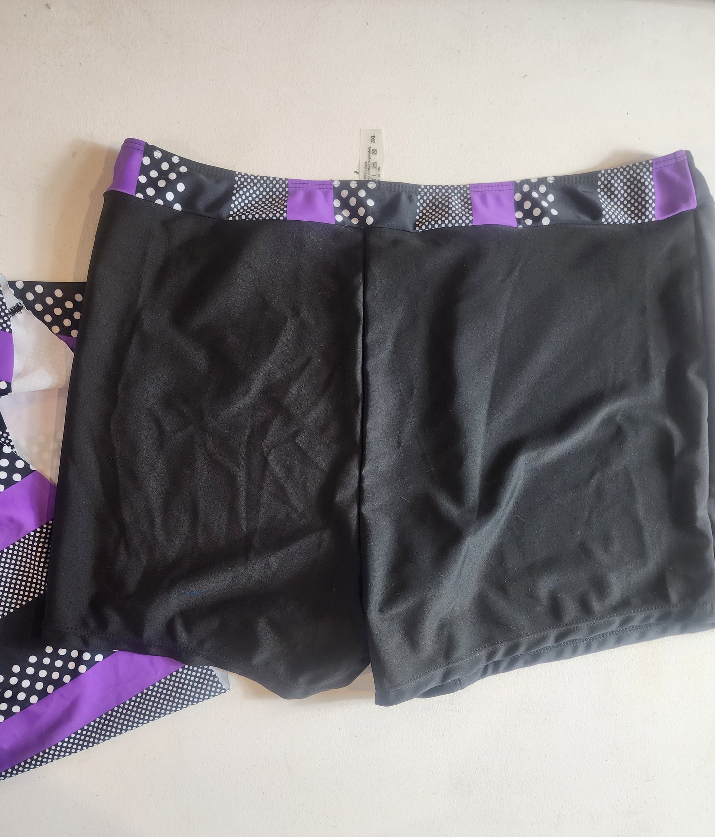 Women's Plus Size Swimsuit 18-20 Purple Black White