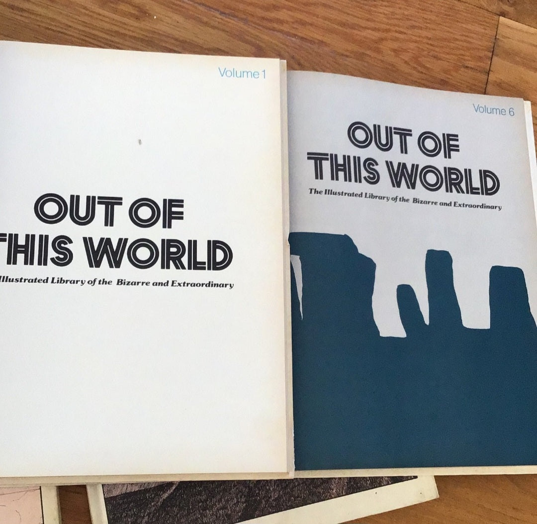 6 Out of this World Books date is 1976-1978 Library Of Bizarre & Extraordinary