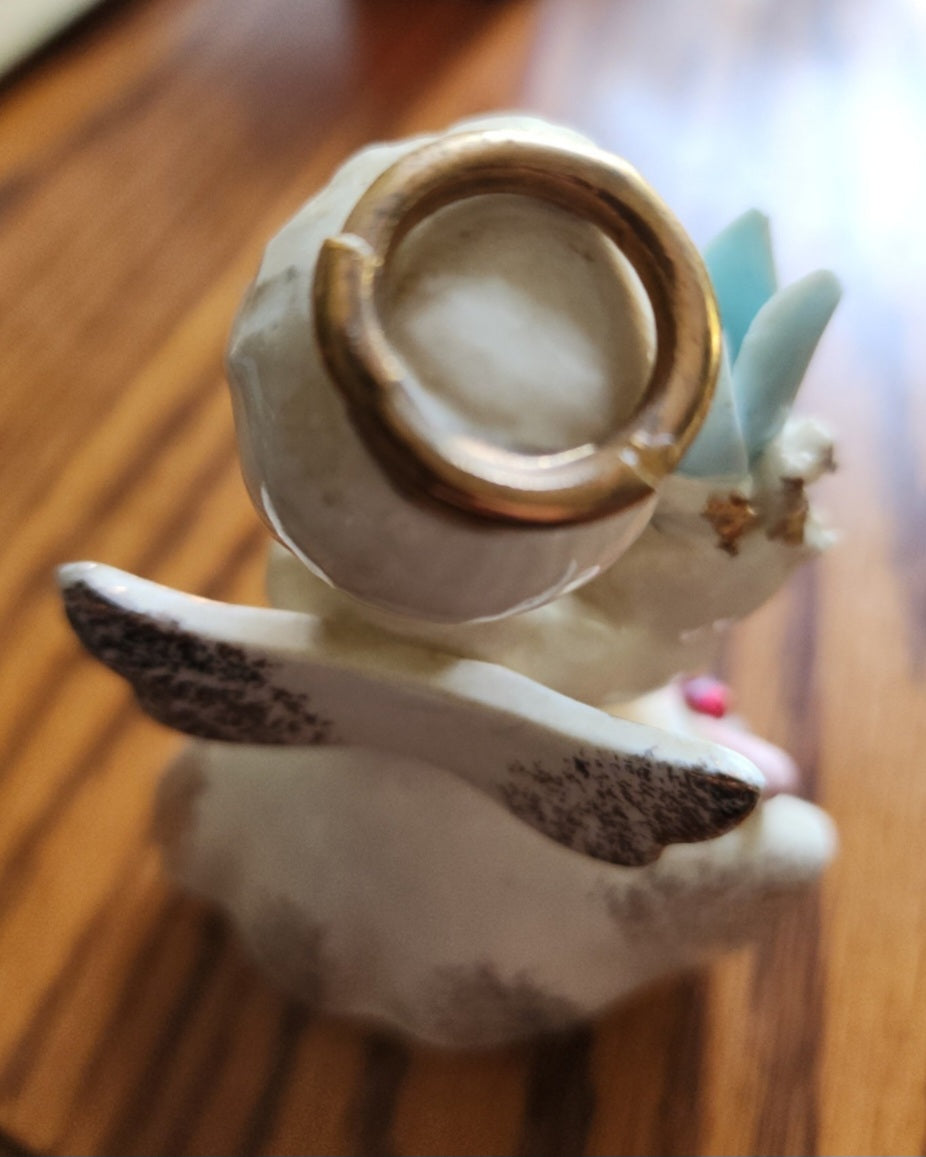 50's LEFTON January ANGEL figurine Japan 489 Snowdrop Garnet aprox 4.5" tall