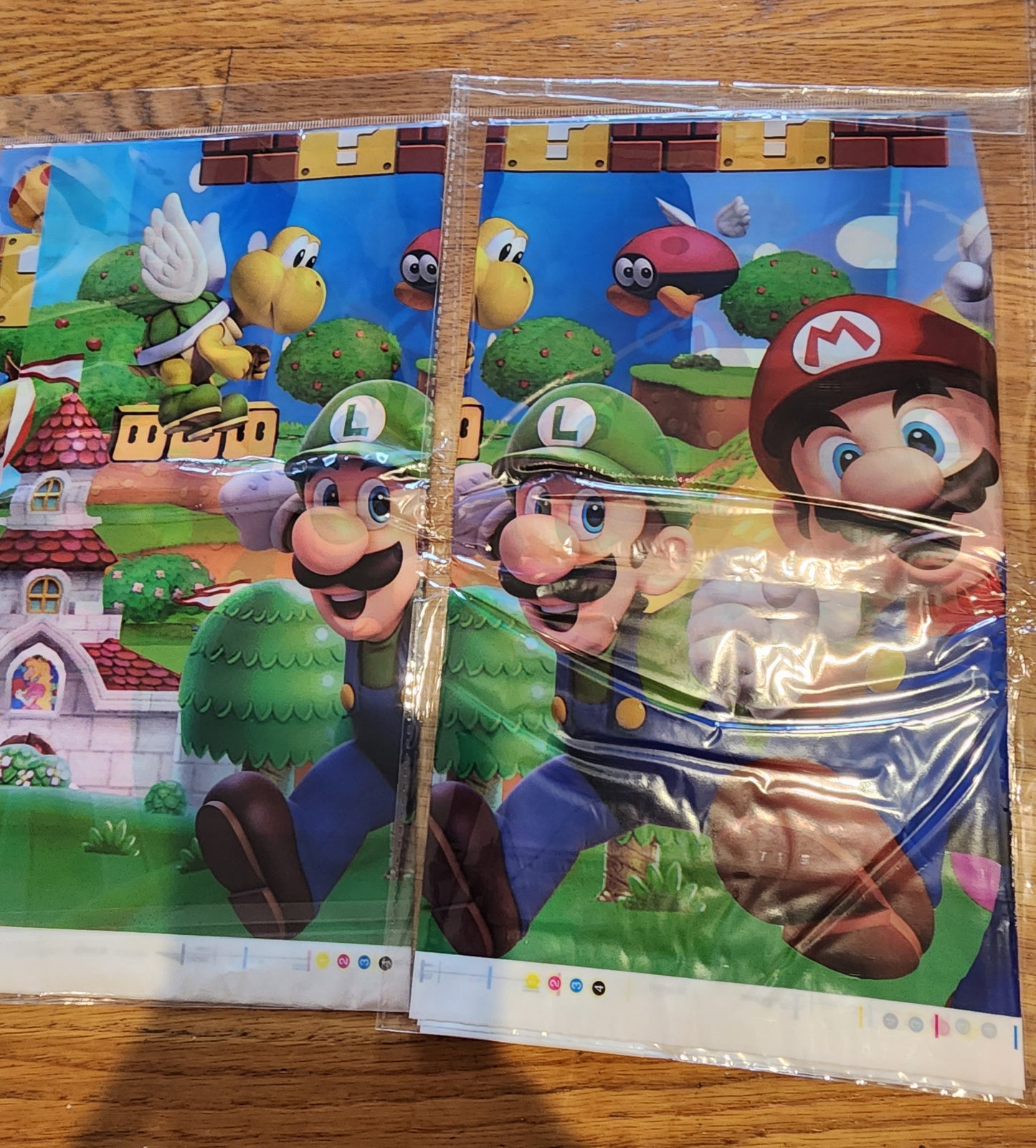 4 PCS Mario Birthday Party Tablecloth 42.5 x 70.8 inch, Brother Party Tablecloth for Mario Birthday Party Supplies Decorations