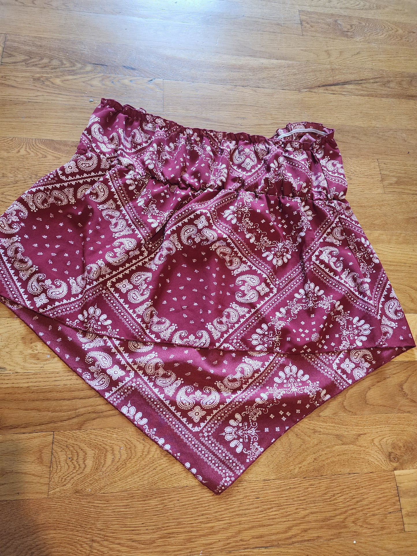 Women's Bandana Tube Top Red Size XXL