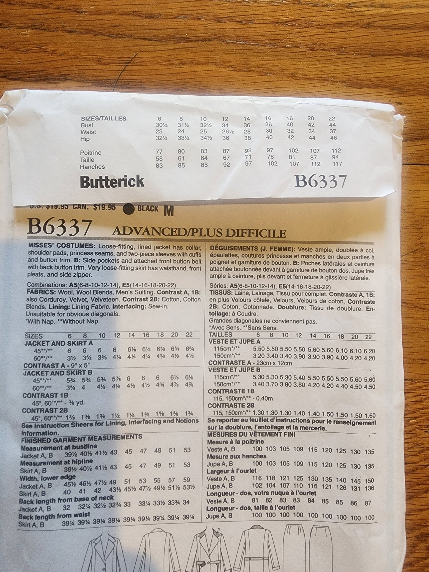 Vtg Butterick 6337 Titanic Edwardian Abby 6 8 10 12 14 Mary Poppins costume