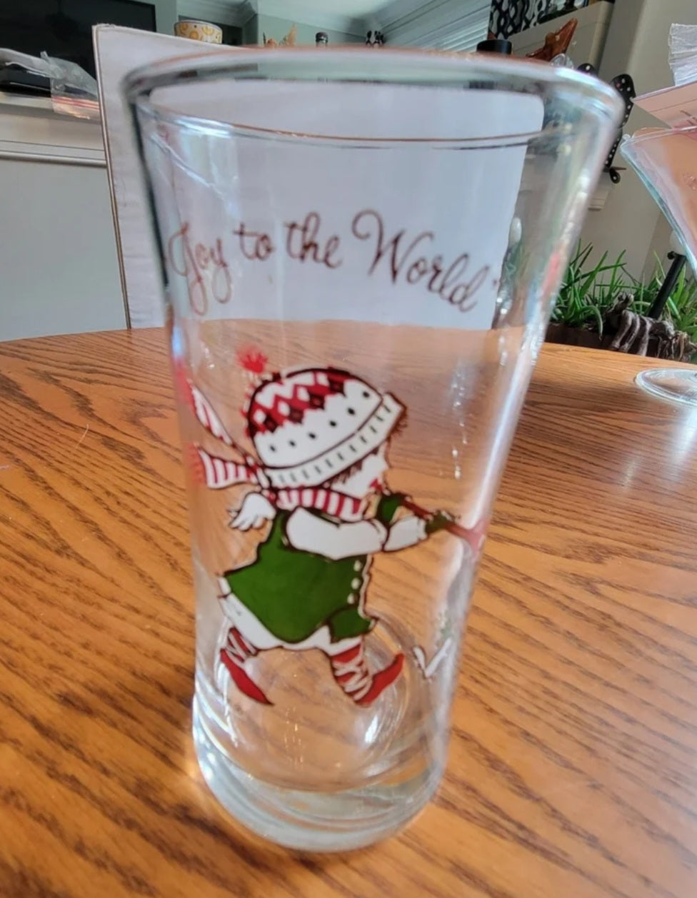 Vintage Holly Hobbie  Christmas Glasses Coca Cola set of 3