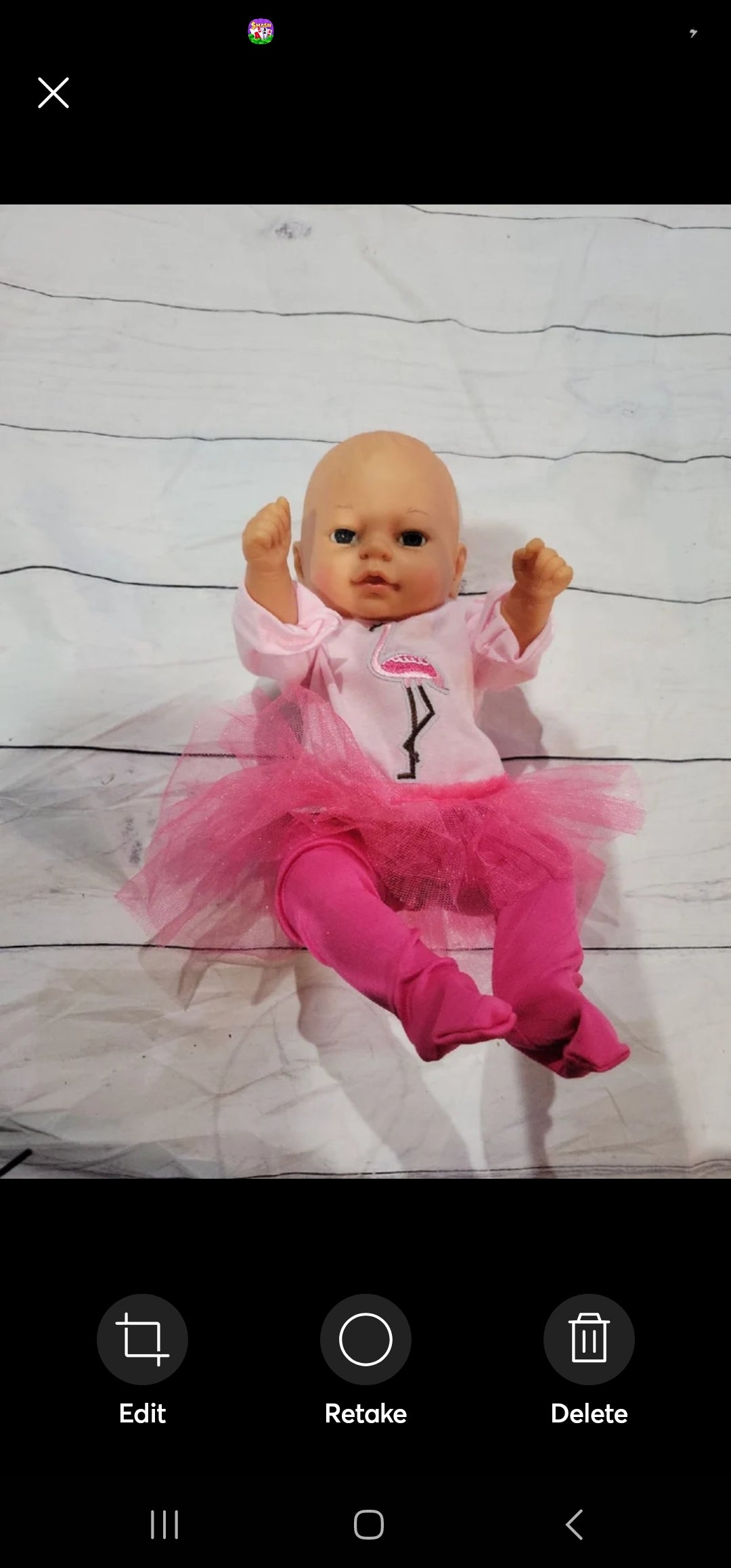 Cititoy Reborn Girl 14" Baby Doll 1994 anomatically correct w/ pink Flamingo outfit