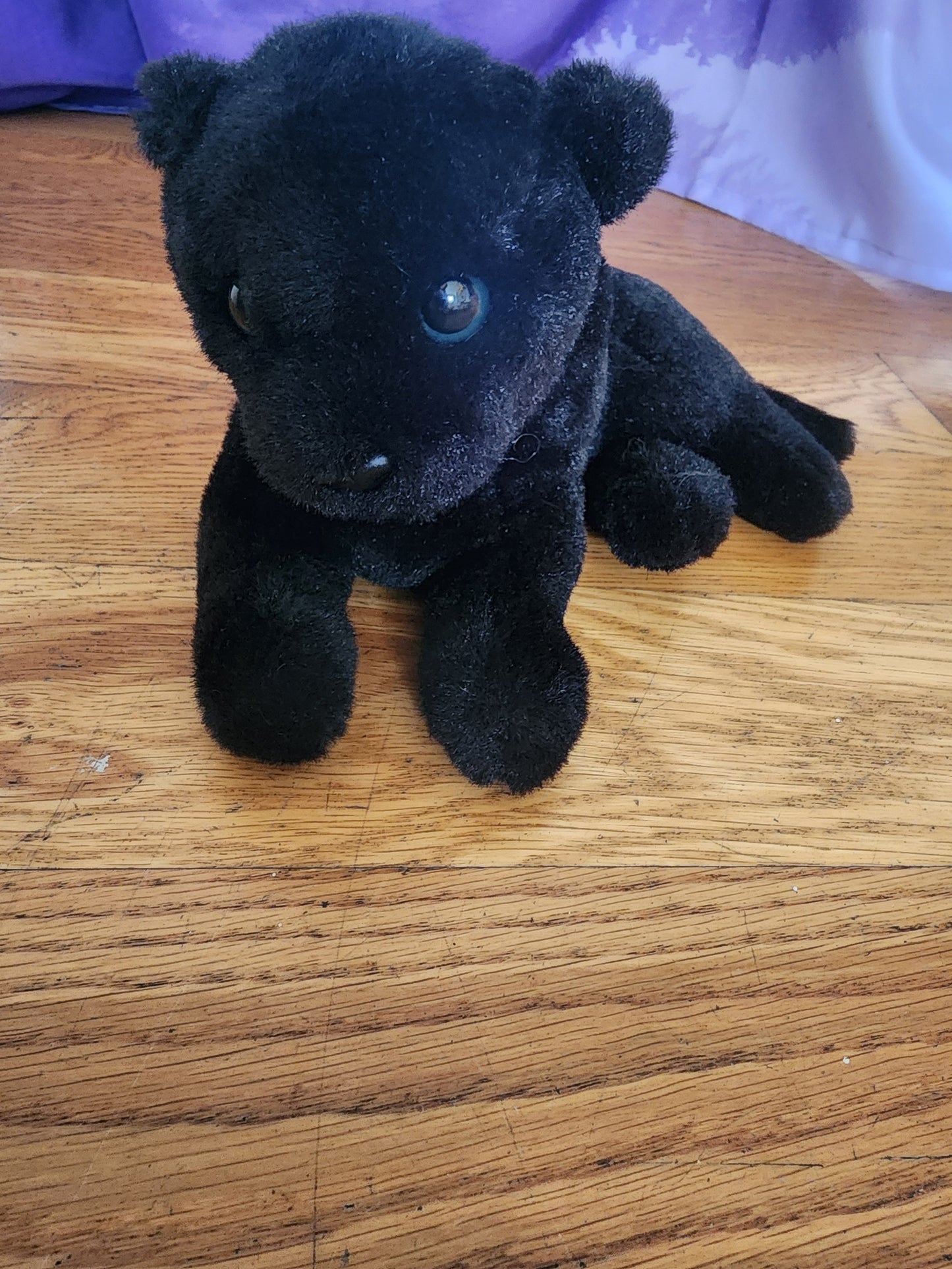 Anico 9" Black Panther Plush Toy Stuffed Animal - Sleek Dark Feline Cat