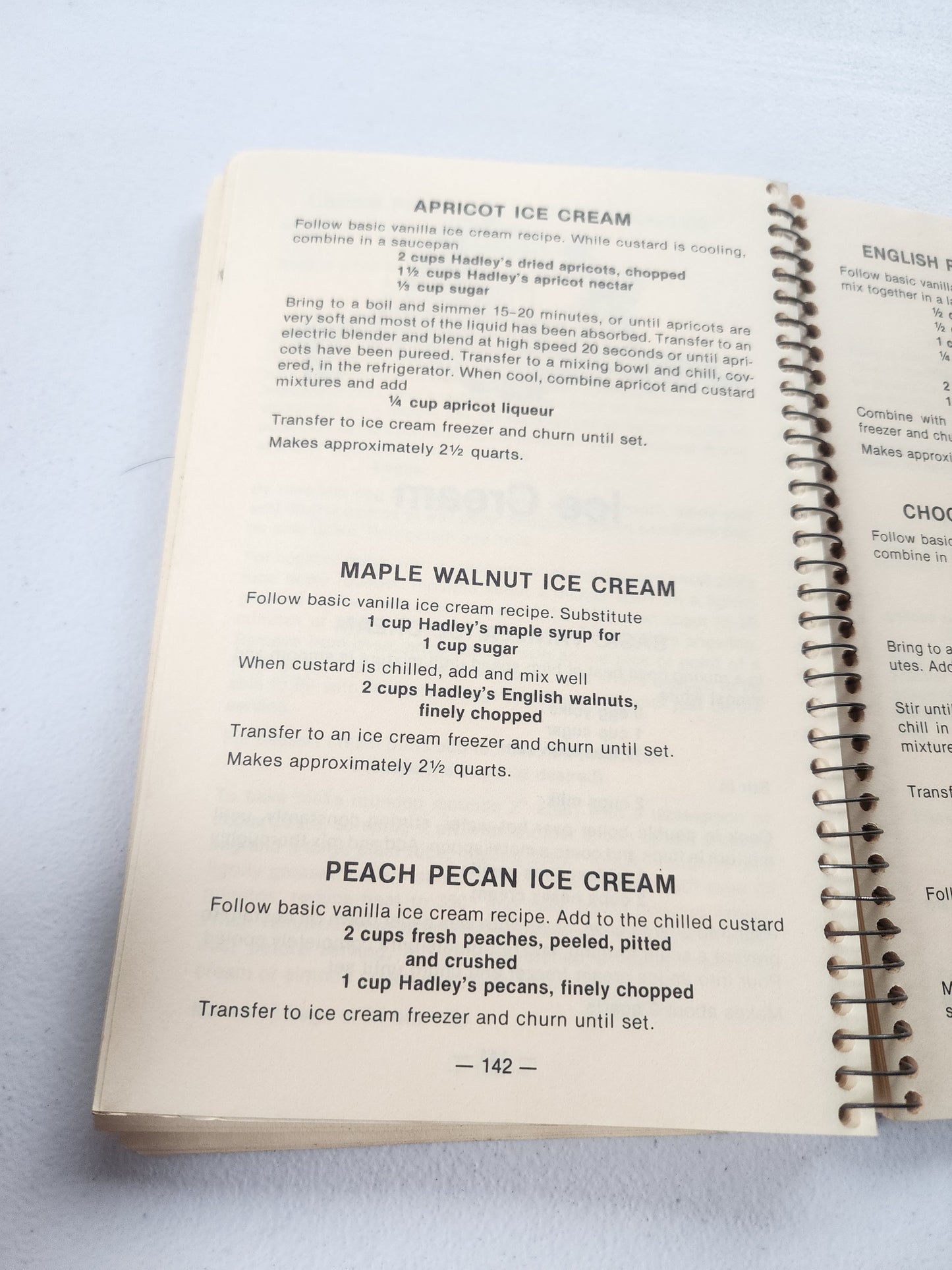 Hadley's Natural Foods Cookbook (1977 Vintage Paperback / Spiral Bound)