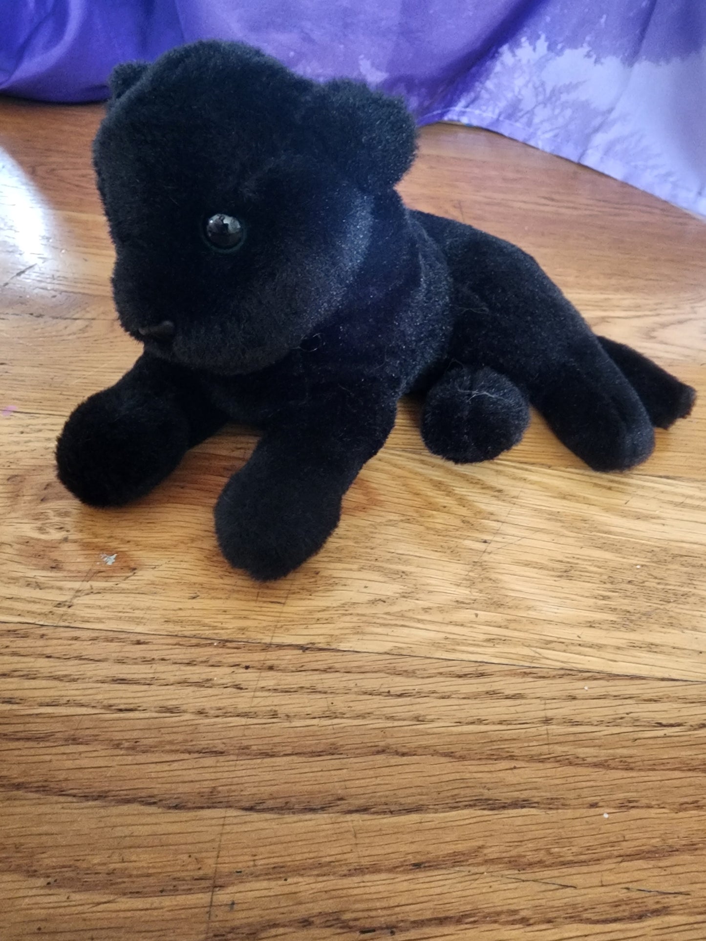 Anico 9" Black Panther Plush Toy Stuffed Animal - Sleek Dark Feline Cat