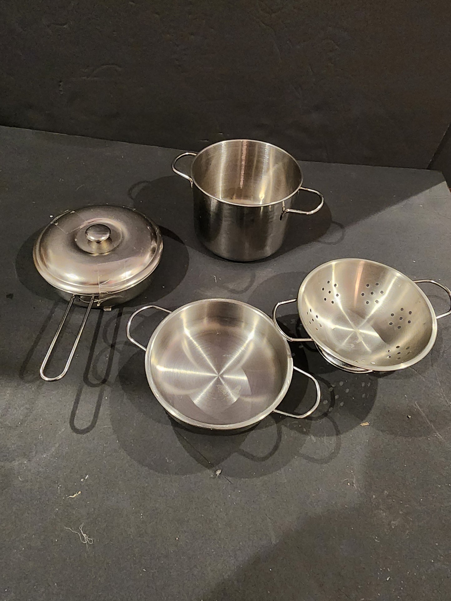 Pots & Pans Set 5 Piece Stainless Steel Pretend Play Cooking Christmas Ornaments