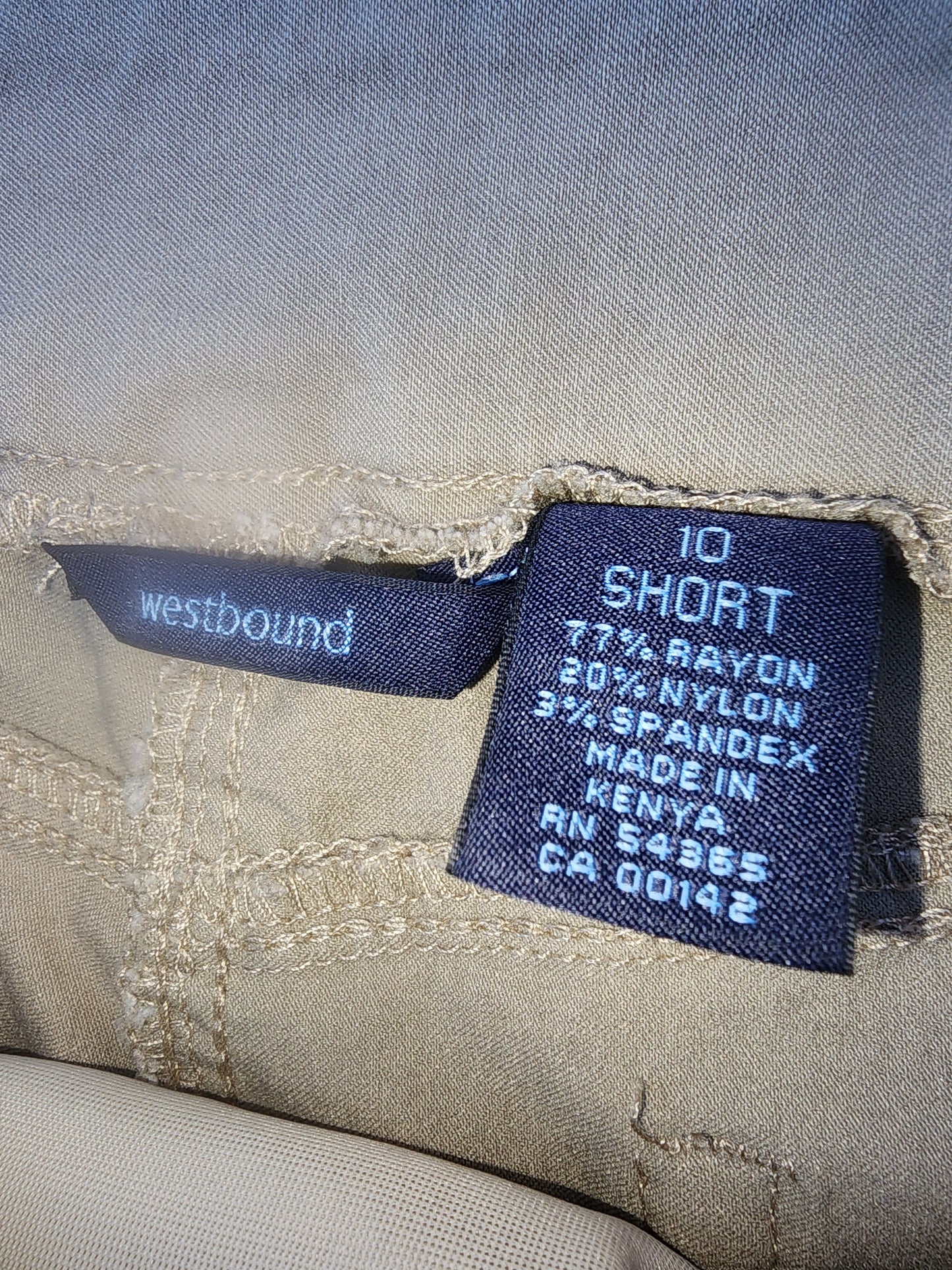 Women's Tan Stretch Pants by Westbound 10 short