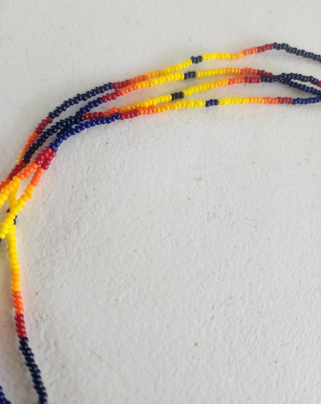 Handcrafted Beaded Flower Statement Necklace - Fire Gradient, bohemian