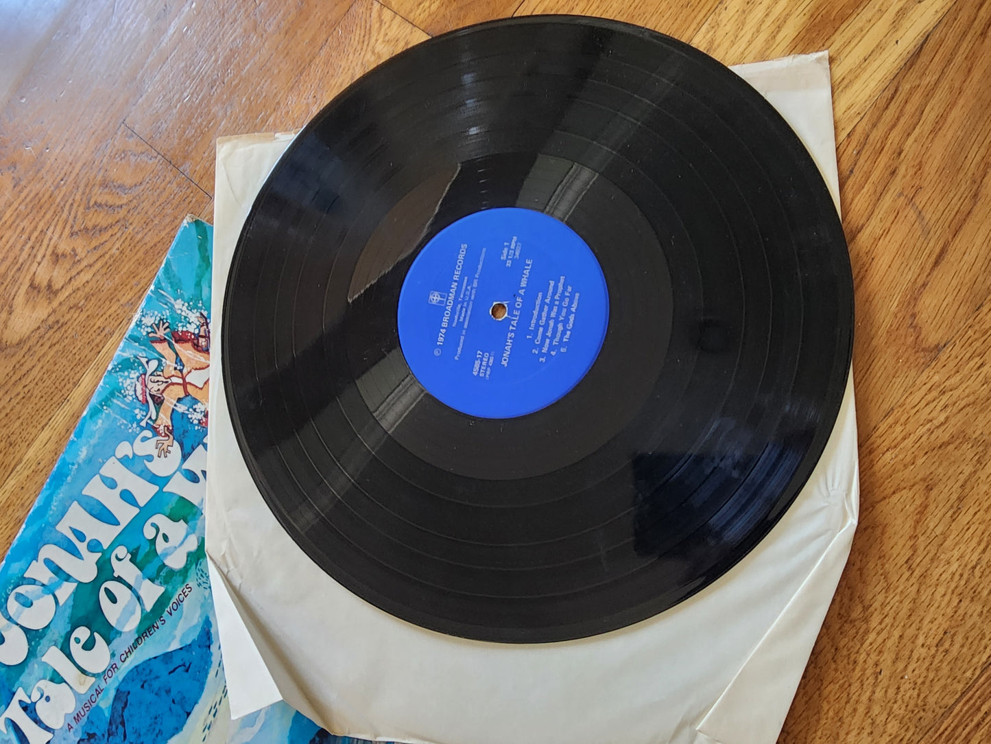 Jonah's tale of the whale 1974 Broadman VTG record vinyl Kids Stories