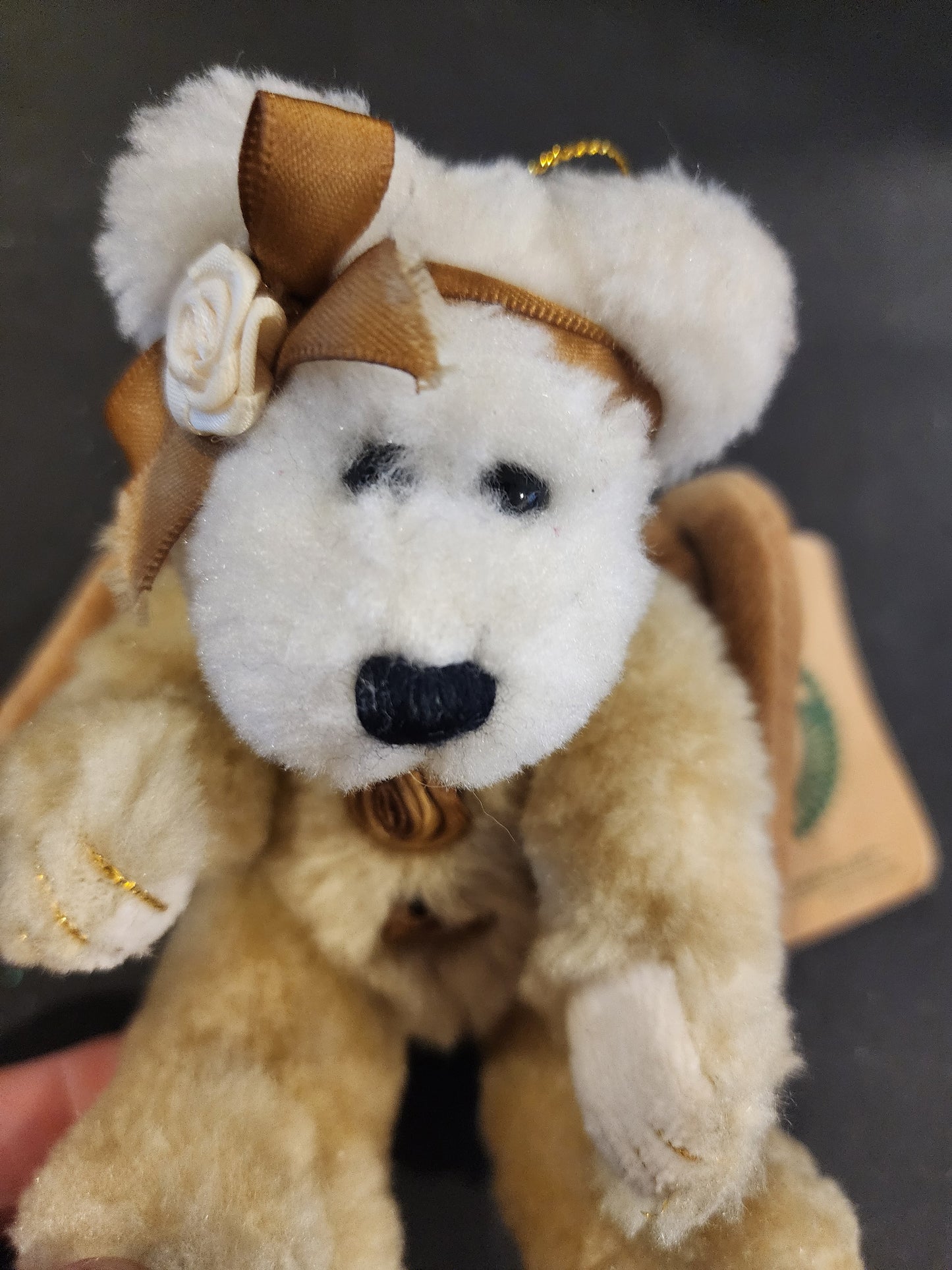 Boyds Bear Plush Serena Goodnight Angel Ornament 56232-08 Jointed 6” Teddy Bear