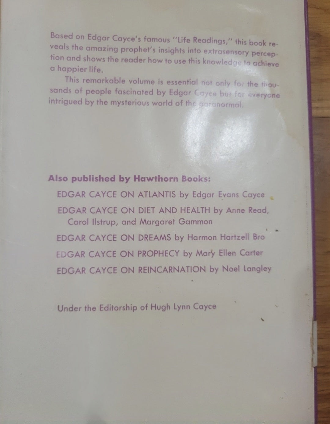 Dreams your magic mirror interpertations of Edgar Cayce by Elsie Sechrist book