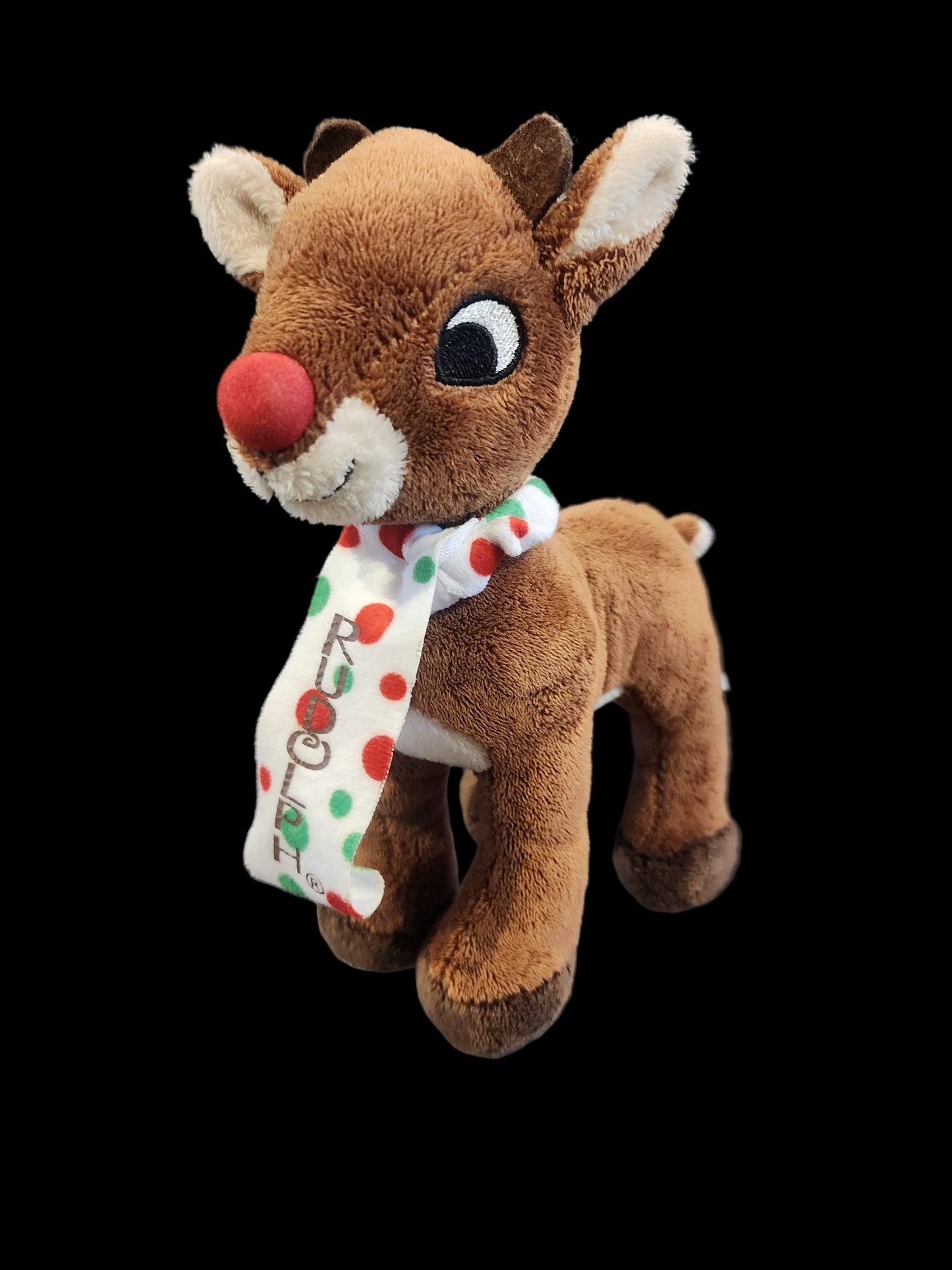 Rudolph the Red-Nosed Reindeer Polka Dot Scarf Plush Doll
