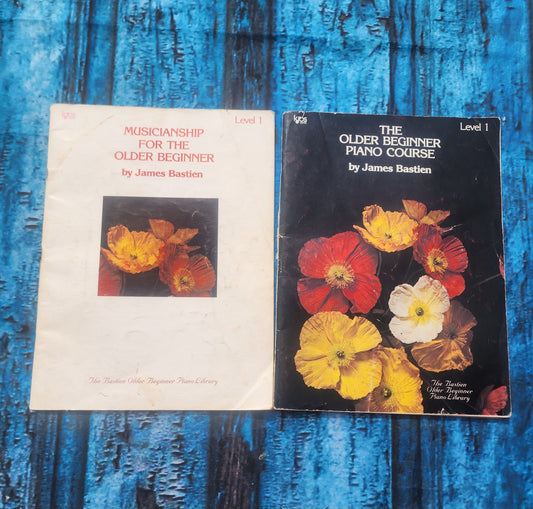 2 Books Musicianship & The Older Beginner Piano Course by James Bastien  (Level 1)