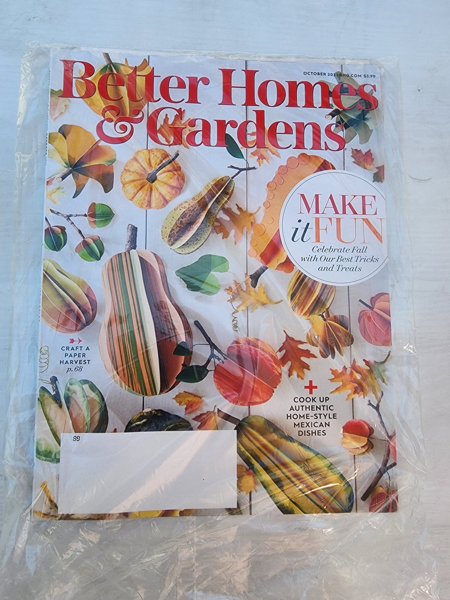 BETTER HOMES AND GARDENS Magazine OCTOBER 2021 Halloween Crafts RECIPES Design