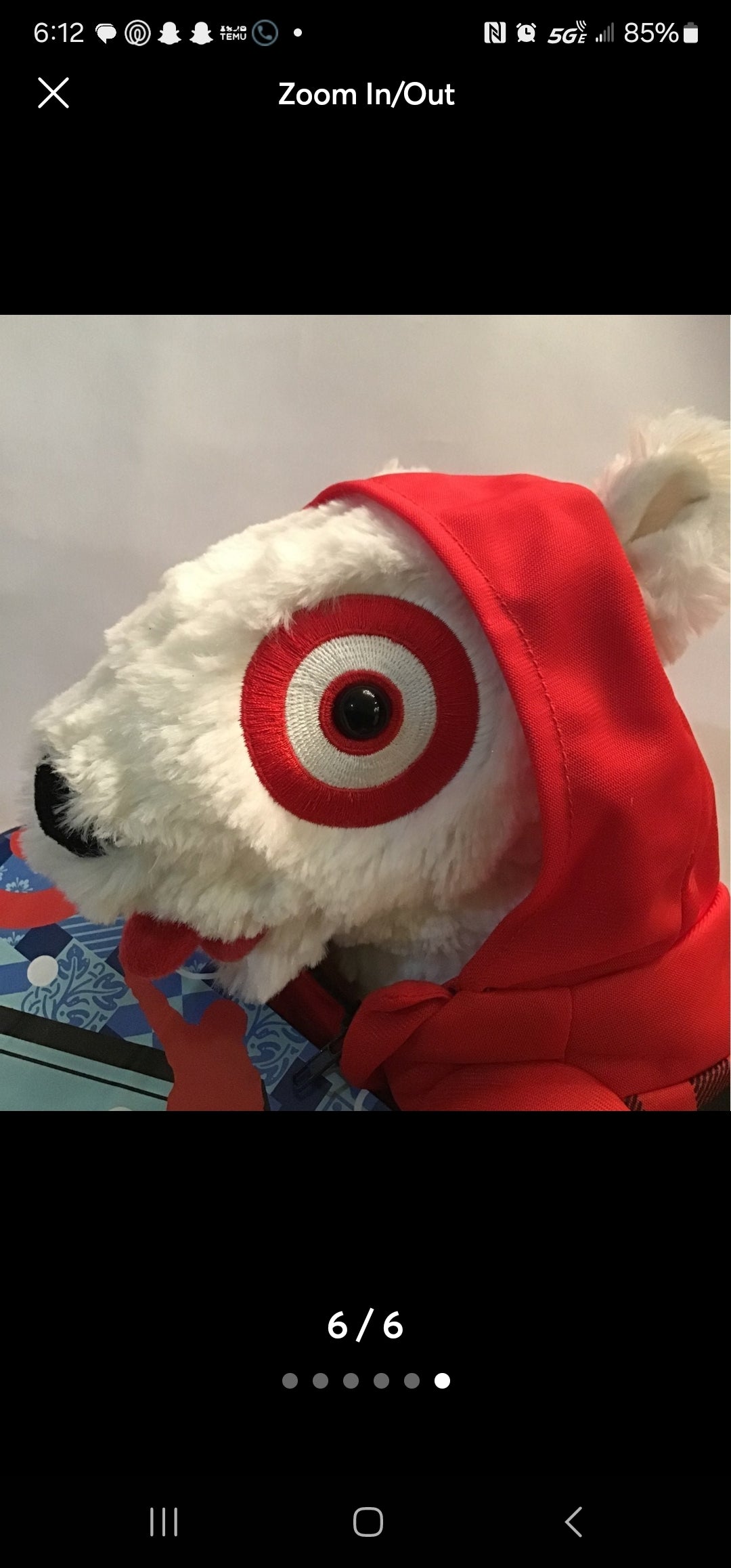 Bullseye Snowboard Dog Target Mascot