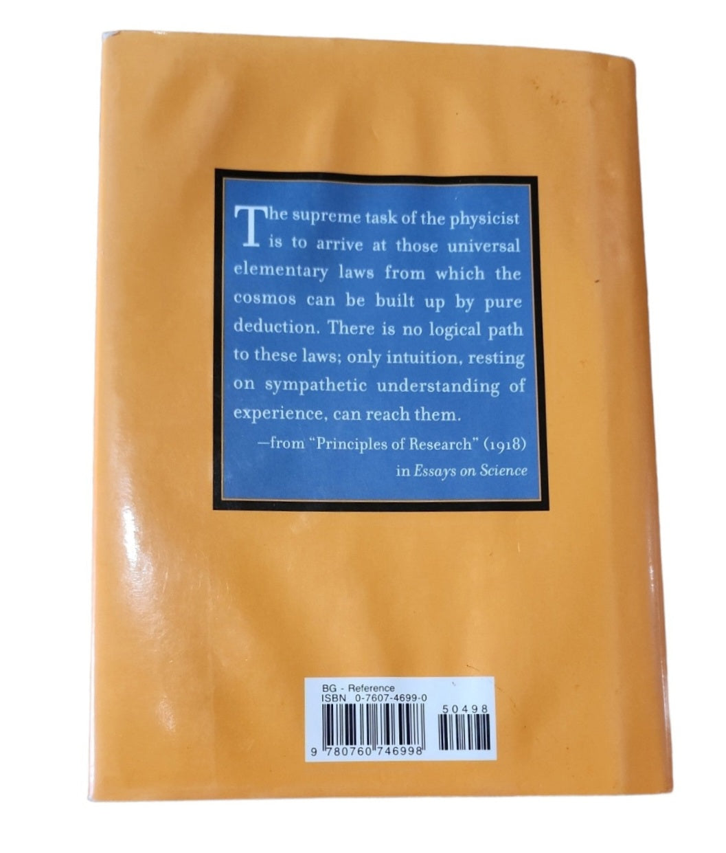 ALBERT Einstein. Essays in Science HB Book