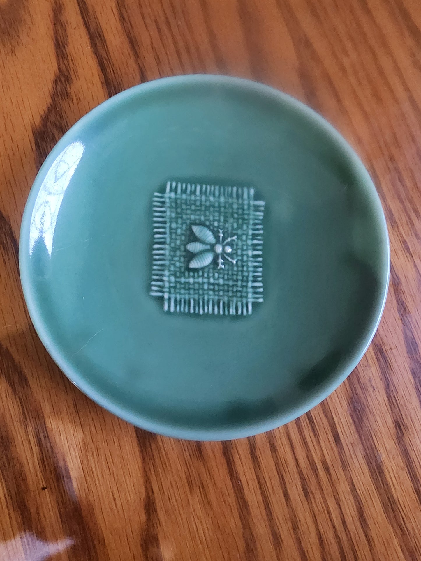 REVOL R. DHO DESIGN SMALL GREEN BOWL & DISH W/BEE MADE IN FRANCE