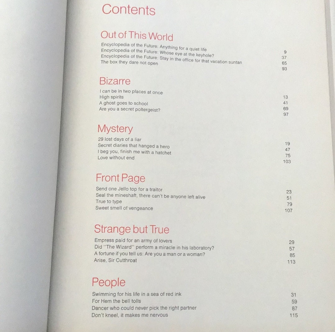 6 Out of this World Books date is 1976-1978 Library Of Bizarre & Extraordinary